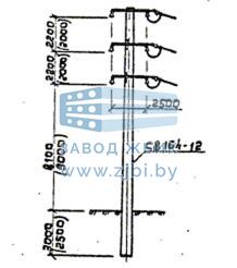 Ответвительная промежуточная опора 20П 10