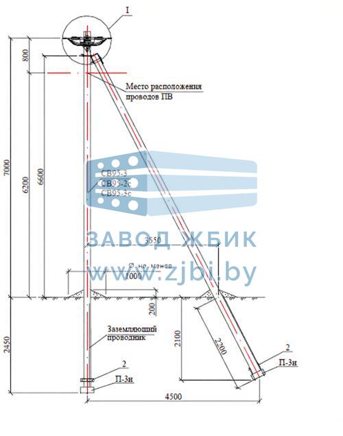 Анкерная (концевая) одноцепная опора А23