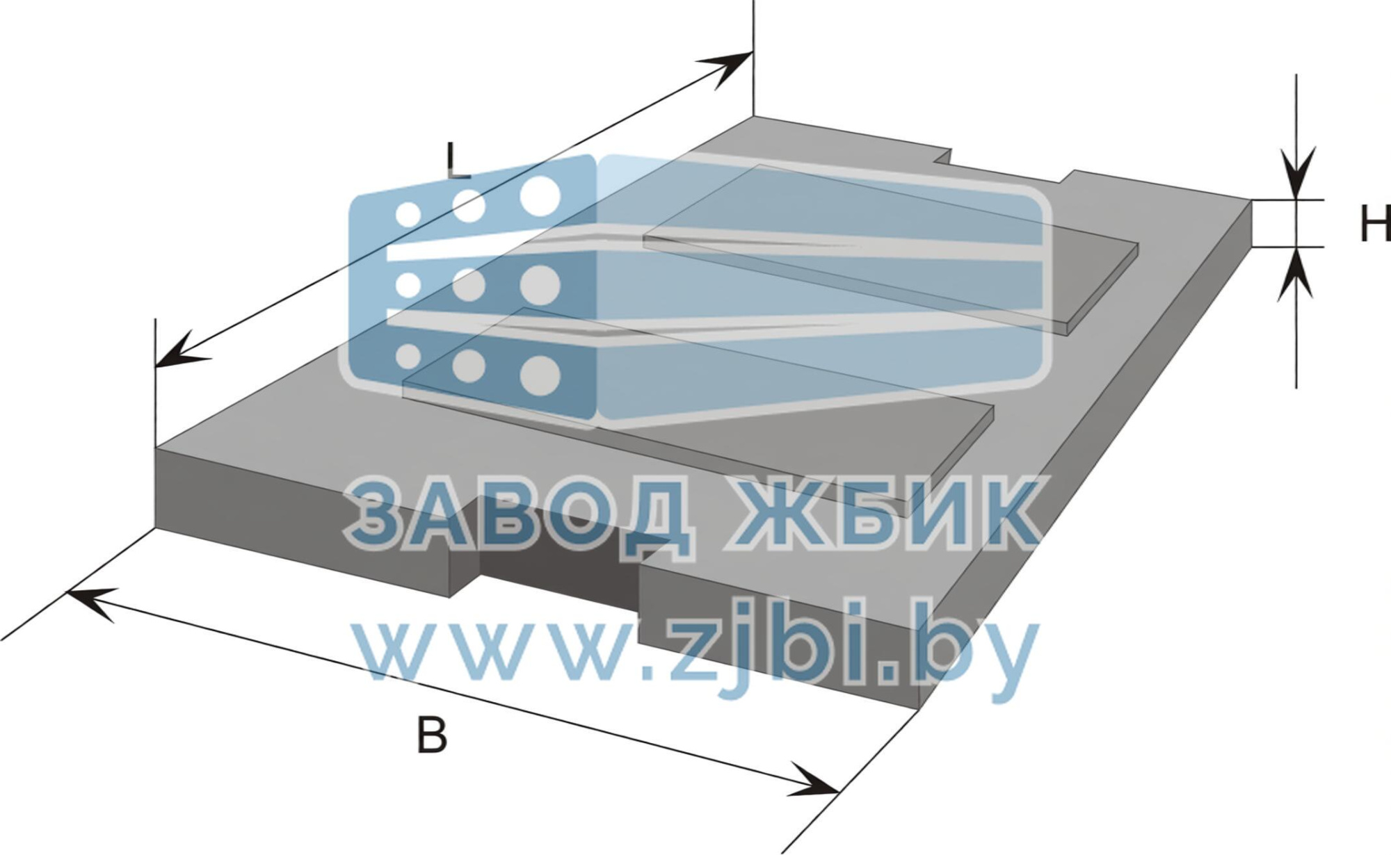 Плита лотка типа II H 1.25 и H 1.5