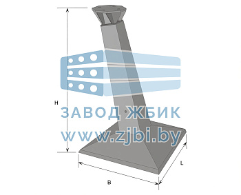 Фундаменты для опор на оттяжках ФП 5 А5