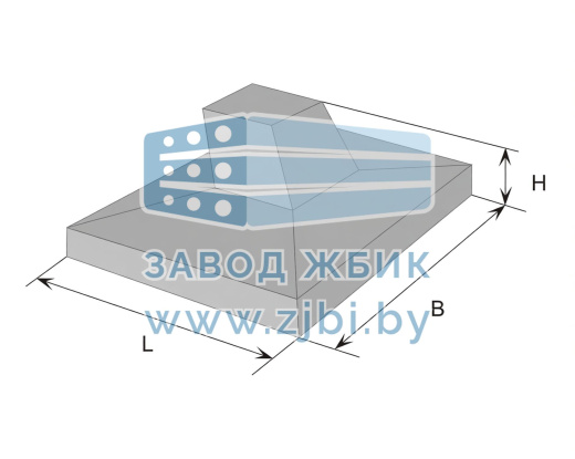 Малозаглубленный фундамент МФ 2-2-1/5