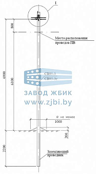 Промежуточная двухцепная опора П26