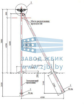 Анкерная (концевая) одноцепная опора А23